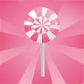 Glossy pink lollipop background