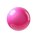 A glossy pink sphere with a reflective surface and soft gradient lighting Royalty Free Stock Photo
