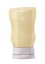 Glossy plastic bottle for white sauce dressing mayonnaise