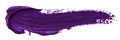Glossy Purple Paint Stroke Isolated On White Background. Abstract Texture Royalty Free Stock Photo