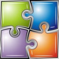 Glossy puzzle background Royalty Free Stock Photo