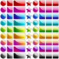 Glossy rainbow buttons Royalty Free Stock Photo