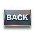 Glossy rectangular \'back\' button with metallic sheen and shadow Royalty Free Stock Photo