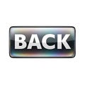 Glossy rectangular button with the word back in white text Royalty Free Stock Photo
