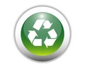 Glossy Recycling Icon Button