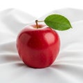The apple s surface is smooth and shiny indicating freshness Royalty Free Stock Photo
