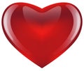 Glossy red heart