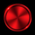 Glossy red metallic button Royalty Free Stock Photo