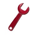 Glossy Red Open-End Wrench Vector Illustration for Repair and Maintenance Services Royalty Free Stock Photo