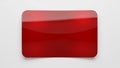 Glossy red rectangular card with rounded corners on white background Keywords: red, card, glossy Royalty Free Stock Photo
