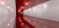 Glossy Red Room Perspective Side Royalty Free Stock Photo