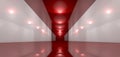 Glossy Red Room Perspective Royalty Free Stock Photo