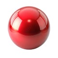 Red shiny ball isolated on transparent background Royalty Free Stock Photo