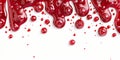 Glossy Red Sweety Jam Dripping on White Surface. Generative ai Royalty Free Stock Photo