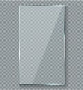 Glossy reflection effect. Transparency window glass plastic with brightreflections plaque vector reflective texture Royalty Free Stock Photo