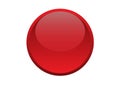 Glossy Round Circle Red Button