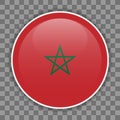 Round flag of Morocco Royalty Free Stock Photo