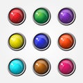 Glossy Rounded Rectangular Buttons