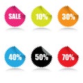 Glossy sale tags with discount