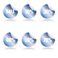 Glossy sale tags with discount