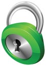 Glossy security padlock illustration