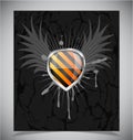 Glossy shield emblem on black background Royalty Free Stock Photo
