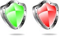 Glossy shield emblem icons