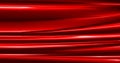 A glossy pleated silk curtain texture for use as a red background. Royalty Free Stock Photo