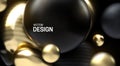 Glossy soft body spheres. Abstract 3d background