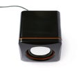 Glossy sound speaker isolated over the white background Royalty Free Stock Photo