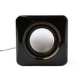 Glossy sound speaker isolated over the white background Royalty Free Stock Photo