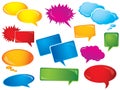 Glossy speech bubbbles Royalty Free Stock Photo