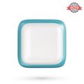 Glossy square button icon. Design element for website, web application or mobile application. Element of the graphical user Royalty Free Stock Photo