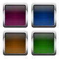 Glossy square buttons Royalty Free Stock Photo