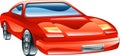 Glossy stylised sports car icon