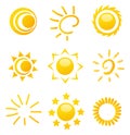 Glossy sun images