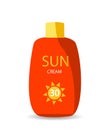 Glossy sunblock cream vector