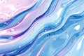 Glossy Swirls and Droplets on Pastel Waves