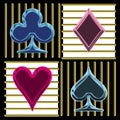 Glossy symbols of playing card.