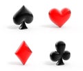 Glossy symbols of playing cards