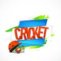 Glossy text for Cricket Sports concept. Royalty Free Stock Photo