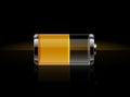 Glossy transparent battery icons Royalty Free Stock Photo