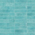 Glossy turquoise subway tile background perfect for interior design. Smooth ceramic material creates refreshing, clean look for Royalty Free Stock Photo