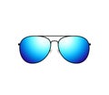 Glossy vector aviator sunglasses design Royalty Free Stock Photo