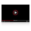 Glossy video player frame Modern video player for web site Royalty Free Stock Photo