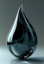 Glossy Water Drop on a Smooth Surface