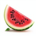 glossy watermelon slice with its pink interior Royalty Free Stock Photo