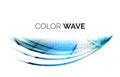 Glossy wave isolated on white background