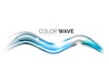 Glossy wave on white background