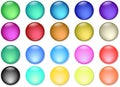 Glossy web buttons icons Royalty Free Stock Photo